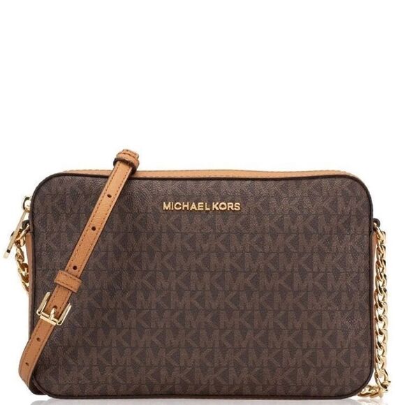 MICHAEL KORS Jet Set east west CROSSBODY Messenger Shoulder Handbag Signature - Picture 12 of 14